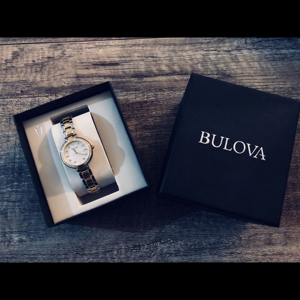 Never Worn Diamond Accented Bulova Watch NWOT